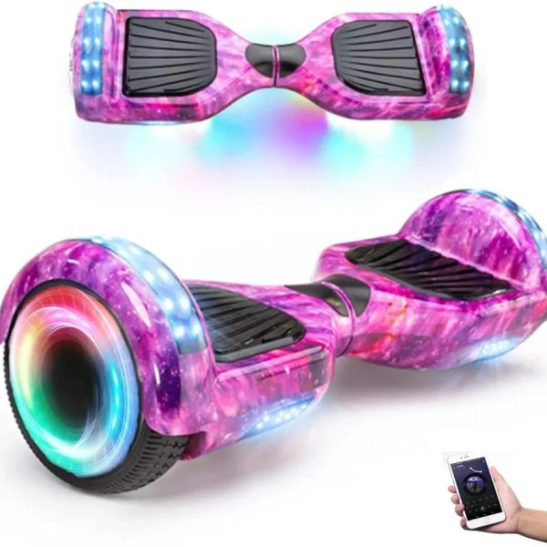 Hoverboard 6.5 Inch 500 W cu Bluetooth Telecomanda si Lumini