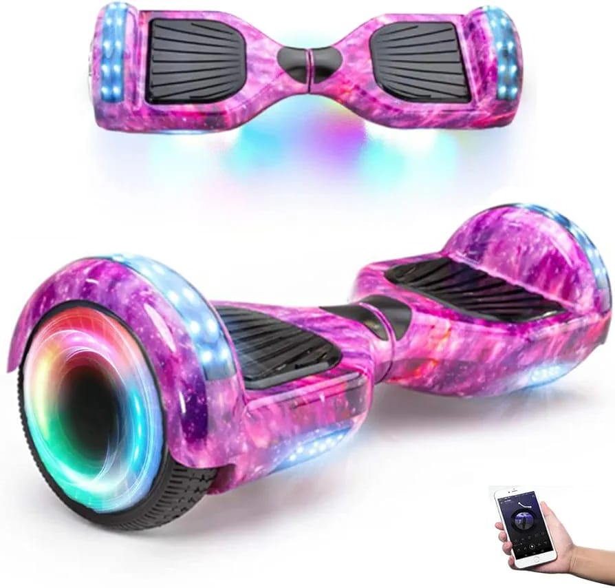 Hoverboard 6.5 Inch 500 W cu Bluetooth Telecomanda si Lumini