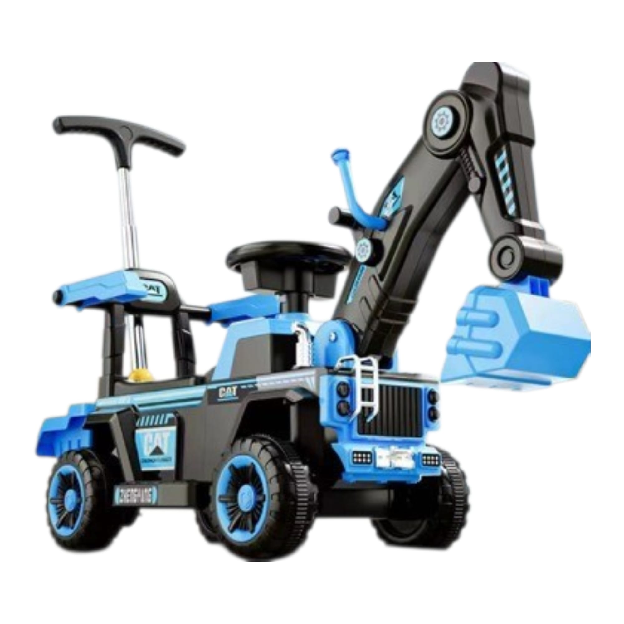 bambyland.ro Excavator Electric cu Brat Automat si Maner Parental Detasabil - Albastru