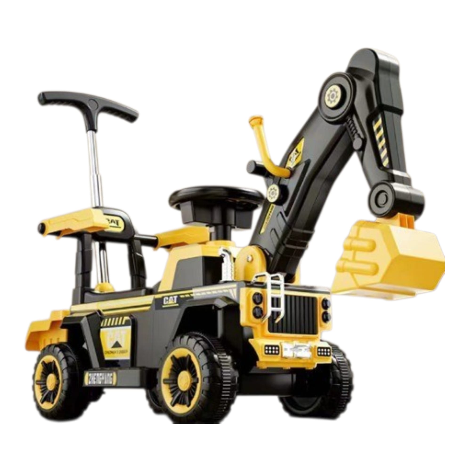 bambyland.ro Excavator Electric cu Brat Automat si Maner Parental Detasabil - galben
