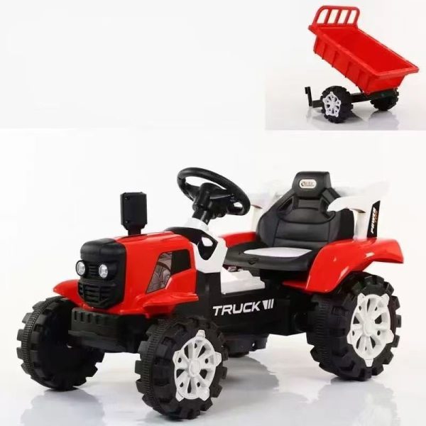 Tractor Electric pentru Copii cu Remorca si Telecomanda 2 x 380 W