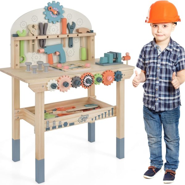 Banc de Lucru Montessori din Lemn pentru Copii cu Unelte