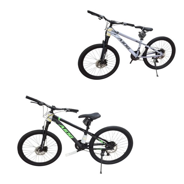 Bicicleta Aluminiu Copii 24 Inch cu Viteze Suspensii si Frane Disc