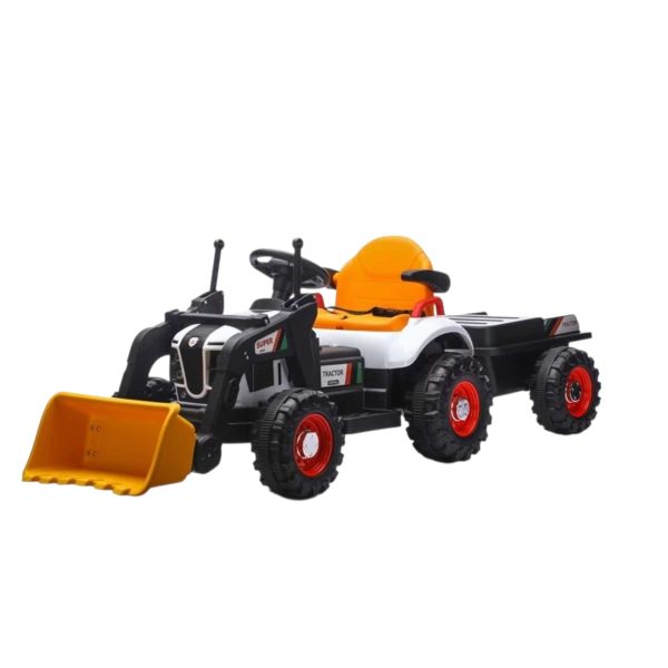 Tractor Electric pentru Copii 12V cu 2 Motoare si Cupa Manuala