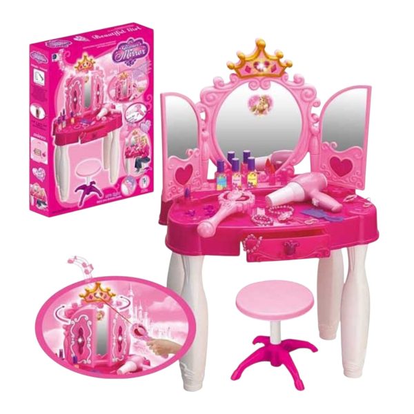 Masuta de Machiaj pentru Fetite cu Accesorii si Bagheta Magica