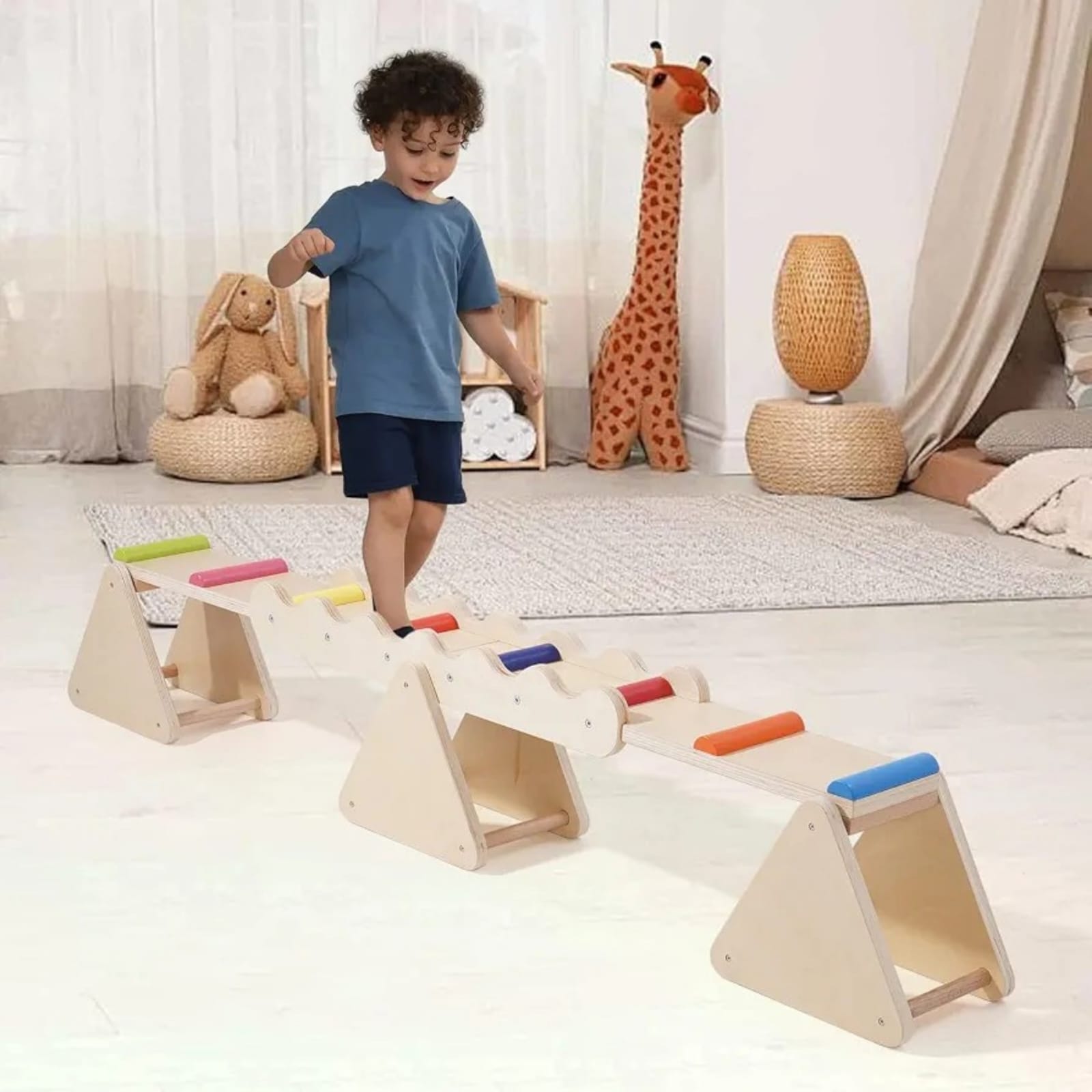 Balansoar din Lemn Multifunctional pentru Copii 2
