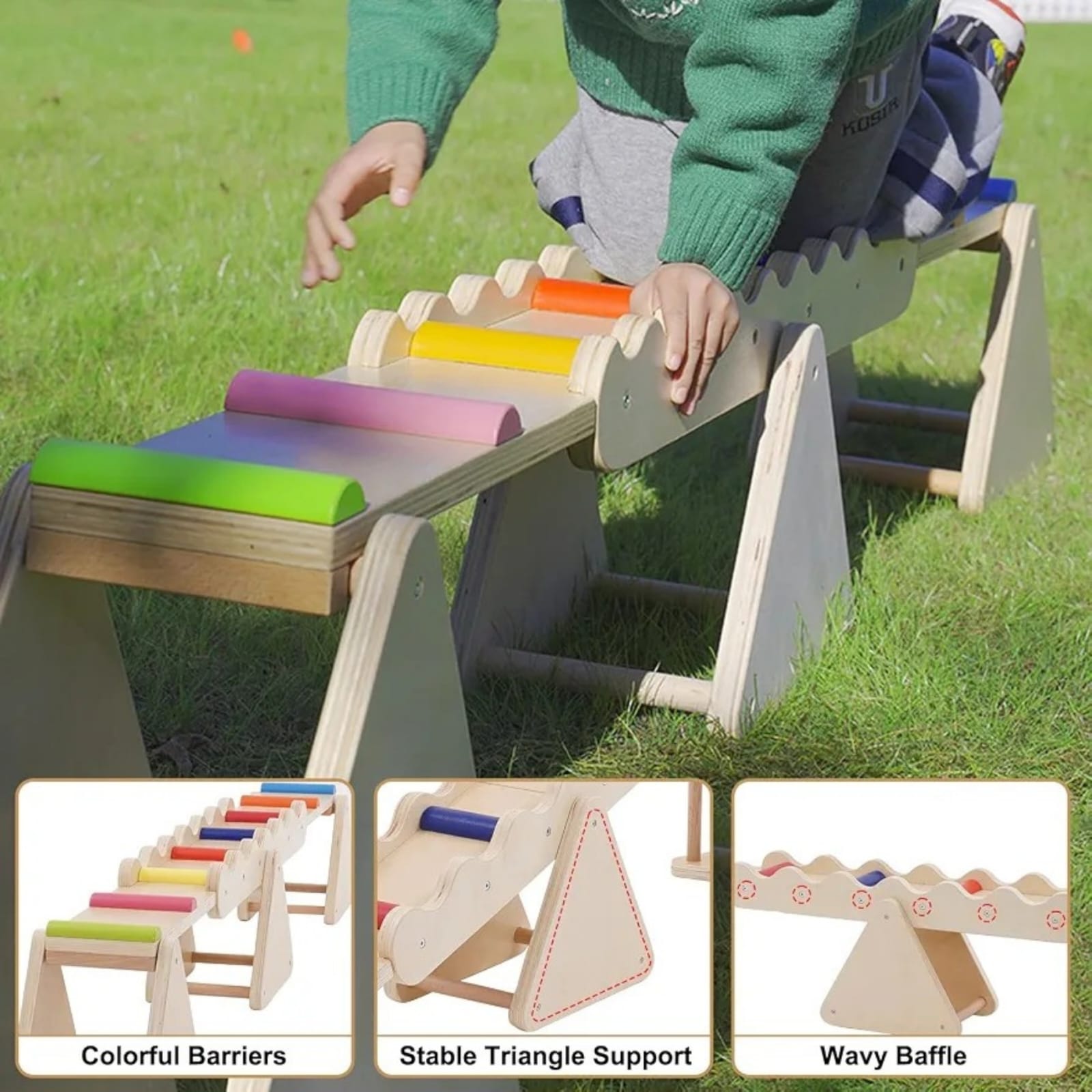 Balansoar din Lemn Multifunctional pentru Copii 3