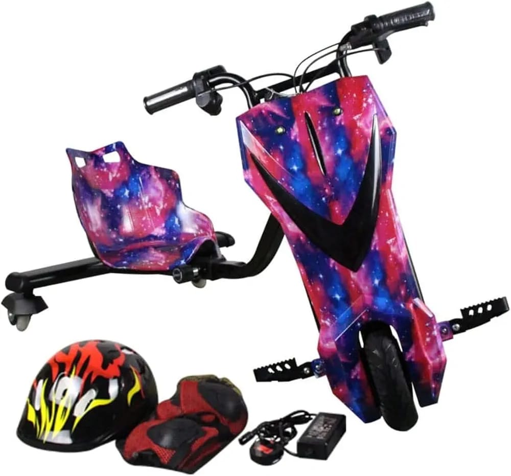 Tricicleta Drift Copii 8 Inch cu Set de Protectie Inclus si Lumini Led5