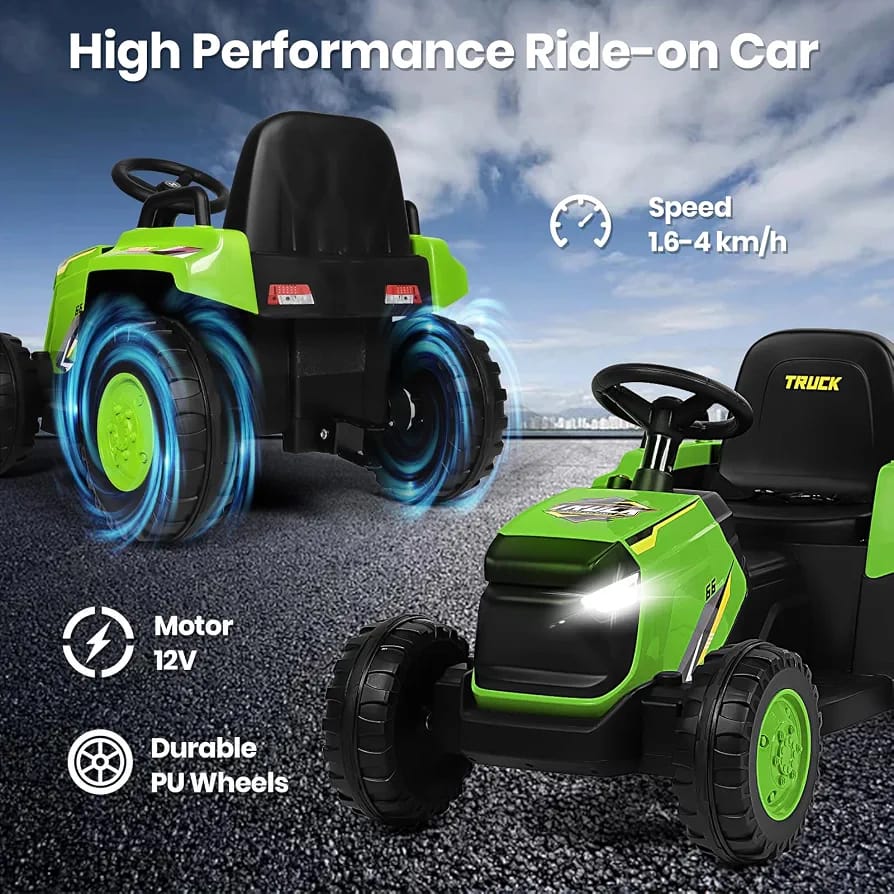 Tractor Electric pentru Copii 3 in 1 cu Remorca si Telecomanda 3