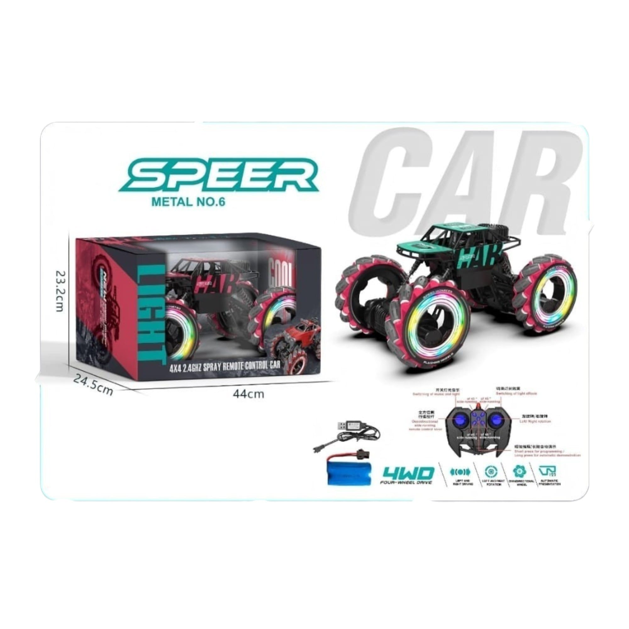 Masinuta Off Road cu Telecomanda 4x4 si Lumini Led 1