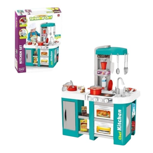 Bucatarie Interactiva pentru Copii Verde cu Accesorii