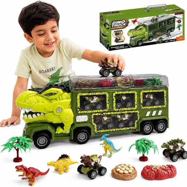 Camion Interactiv Dino cu Sunete Lumini si Accesorii pentru Copii