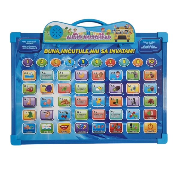 Tabla Educativa 2 in 1 Multifunctionala cu Sunete pentru Copii