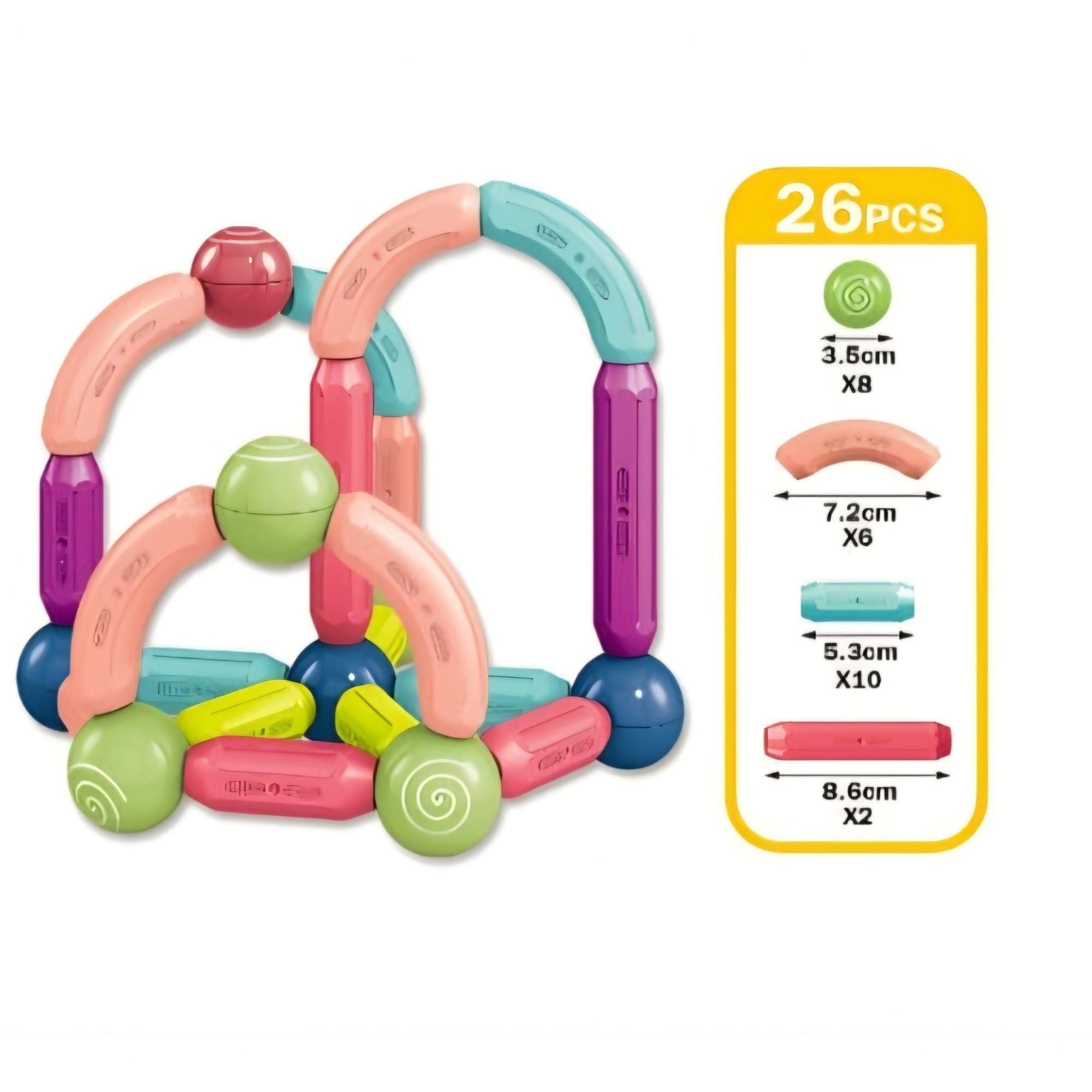 Joc de Constructie Magnetic Magnet Stick pentru Copii 1