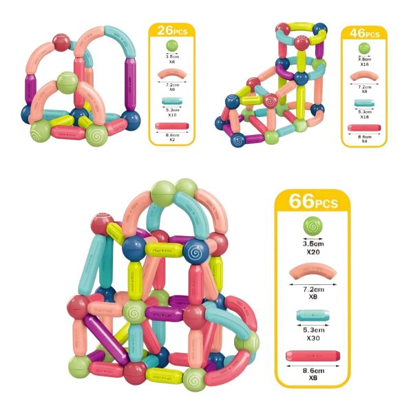 Joc de Constructie Magnetic Magnet Stick pentru Copii