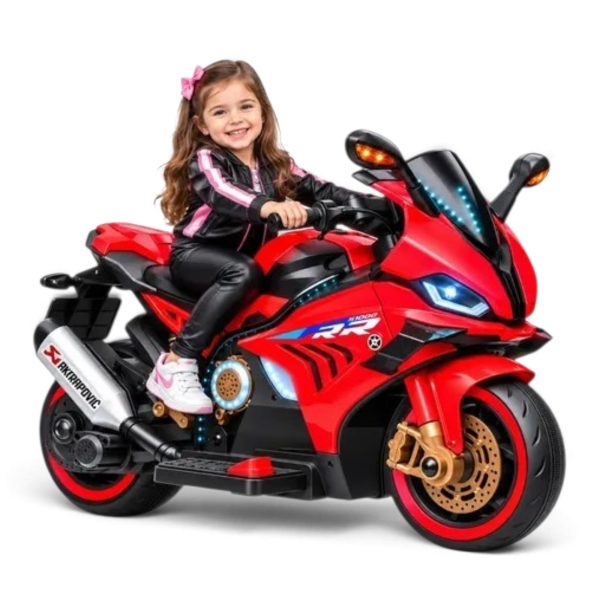 Motocicleta Electrica Sport 12 V pentru Copii cu Lumini Led