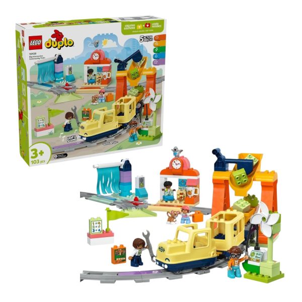 Set de Constructie Tren Interactiv Comunitar Lego Duplo 103 Pcs