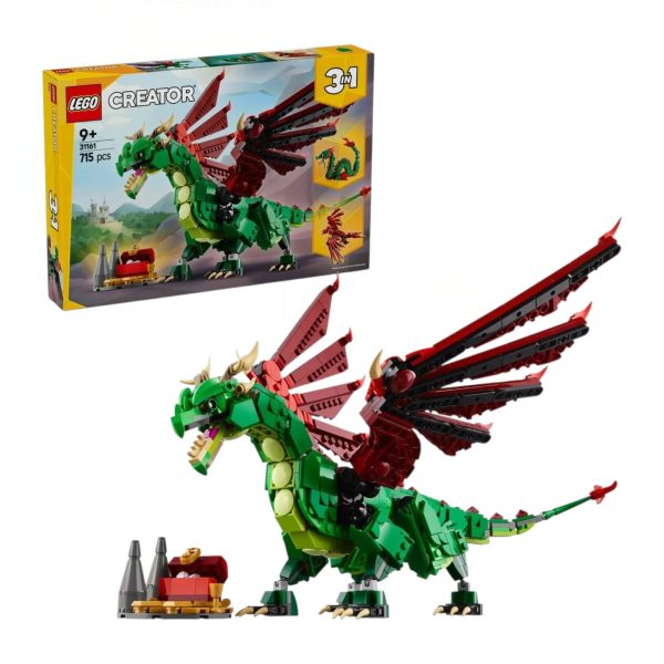 Set de Constructie Lego Creator 3 in 1 Dragon Medieval 715 Pcs