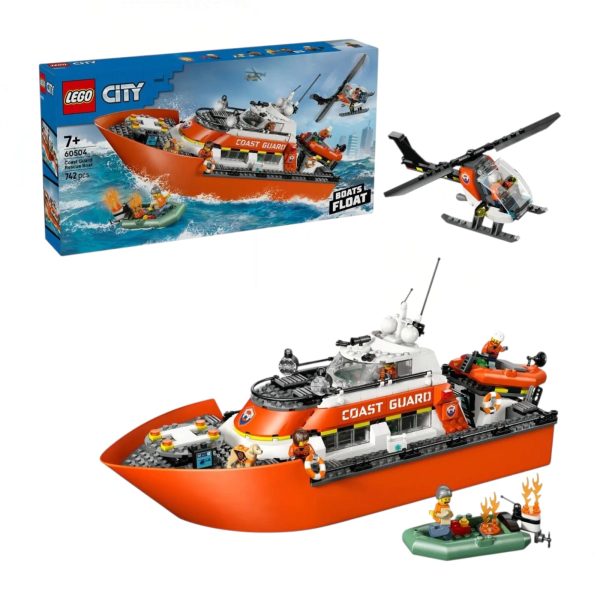 Set de Constructie Lego City Barca de Salvare a Pazei de Coasta