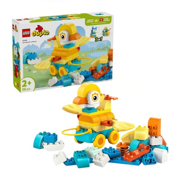 Set Creativ de Constructie Lego Duplo Animale pe Roti 3 in 1