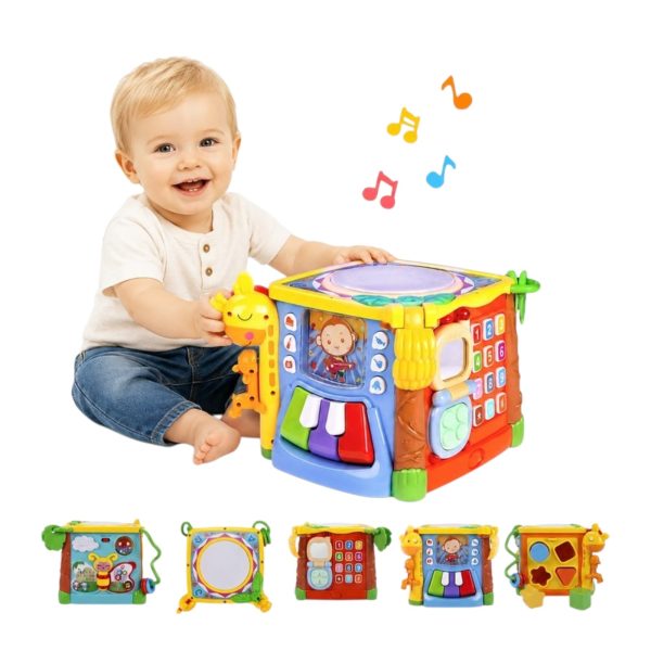 Cub Educativ de Activitati Multifunctional 5 in 1 cu Sunete si Lumini