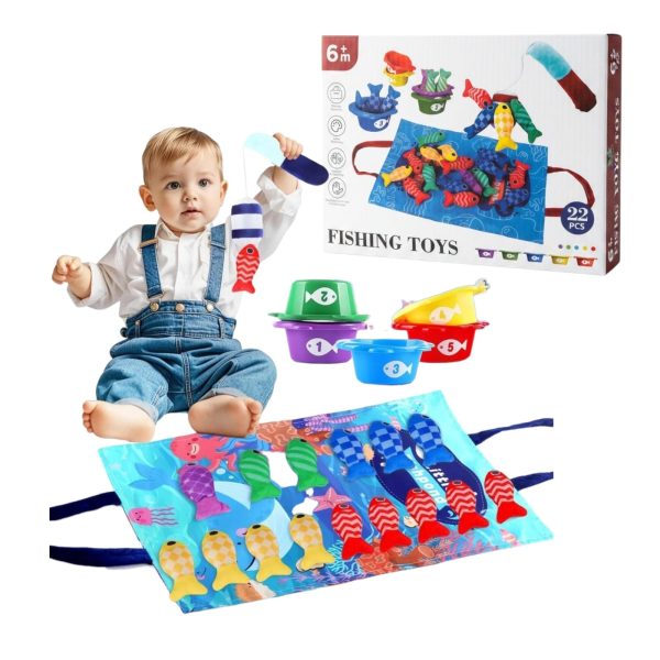 Joc Educativ de Pescuit Montessori din Material pentru Copii